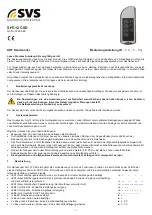 SVS SHT-12 C8D Operating Instructions Manual предпросмотр