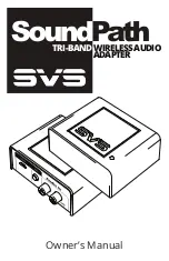 Предварительный просмотр 1 страницы SVS SoundPath Tri-Band Wireless Audio Adapter Owner'S Manual