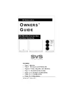 Предварительный просмотр 1 страницы SVS SVS PB2-Ultra Owner'S Manual