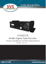 SVS SVSMDVR Owners Installation And Operating Manual предпросмотр