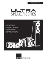 SVS Ultra bookshelf Owner'S Manual preview