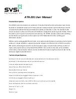 SVSi ATR-201 User Manual preview