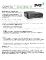 Preview for 1 page of SVSi N6223 User Manual