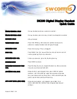 Preview for 1 page of SW Comms DK280 Quick Manual