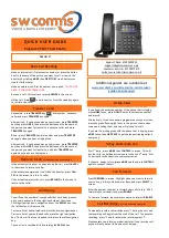 Preview for 1 page of SW Comms Polycom VVX411 Quick User Manual