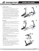 Swagman 64685 Instruction Sheet preview