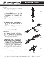 Swagman XC 2 Instruction Sheet preview