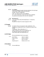 Preview for 52 page of Swan Analytical Instruments AMI INSPECTOR Hydrogen Operator'S Manual