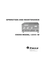 Swann 1200-W Operation And Maintenance preview