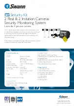 Предварительный просмотр 2 страницы Swann 2 Real & 2 Imitation Cameras Security Monitoring System Brochure & Specs