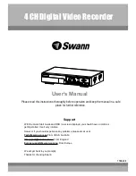 Swann 4 CH Digital Video Recorder User Manual preview