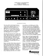 Предварительный просмотр 2 страницы Swann 400 Operation And Maintenance