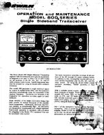 Swann 500 Series Operation And Maintenance preview