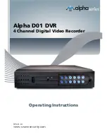 Preview for 1 page of Swann Alpha D01 Operating Instructions Manual