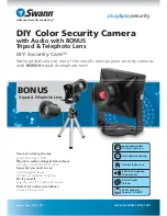 Предварительный просмотр 1 страницы Swann DIY Security Cam SW211-DTX Specification Sheet