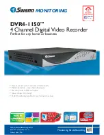 Swann DVR4-1150 Specifications preview