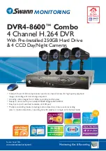 Предварительный просмотр 1 страницы Swann DVR4-8600 Specification Sheet