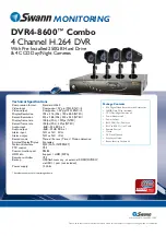 Предварительный просмотр 2 страницы Swann DVR4-8600 Specification Sheet