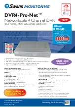 Swann DVR4-Pro-Net 160GB HDD Specifications preview