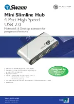 Предварительный просмотр 1 страницы Swann MINI SLIMLINE HUB Specification