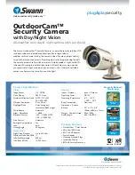 Preview for 2 page of Swann Outdoor Cam SW214-ODC Specifications