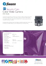 Предварительный просмотр 2 страницы Swann Security Cam Color Video Camera Specifications