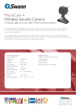 Preview for 2 page of Swann SW-P-MC4 Specifications