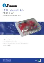 Swann USB EXTERNAL HUB SW-U-4PMH Specifications предпросмотр