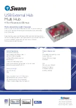 Preview for 2 page of Swann USB EXTERNAL HUB SW-U-4PMH Specifications