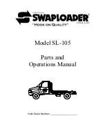 swaploader SL-105 Parts And Operation Manual preview