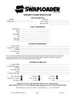 Preview for 2 page of swaploader SL-105 Parts And Operation Manual