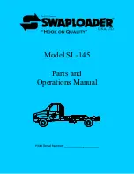 Preview for 1 page of swaploader SL-145 Parts And Operation Manual