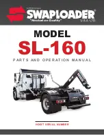 Предварительный просмотр 1 страницы swaploader SL-160 Parts And Operation Manual