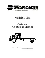 swaploader SL-240 Parts And Operation Manual preview