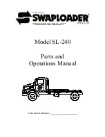 Preview for 1 page of swaploader SL-240 Parts And Operation Manual