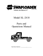 swaploader SL-2418 Parts And Operation Manual preview