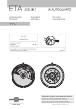 Swatch ETA 205.961 Technical Communication предпросмотр