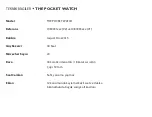 Предварительный просмотр 10 страницы Swatch Jaquet Droz THE POCKET WATCH Instructions For Use Manual