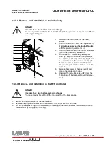 Предварительный просмотр 268 страницы Swatch Lasag SLS 200 CL Series Service Instructions Manual