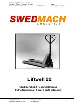 SWEDMACH Liftwell 22 Instruction Manual & Spare Parts Catalogue preview