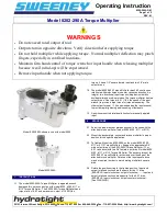 Предварительный просмотр 1 страницы SWEENEY 8202-290A Operating Instruction