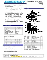 Preview for 2 page of SWEENEY 8202-290A Operating Instruction