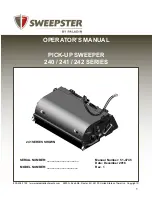 Sweepster 240 series Operator'S Manual preview