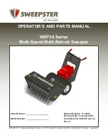 Sweepster WSP36 series Operator And Parts Manual preview