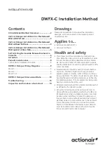 Preview for 1 page of Swegon actionair DWFX-C Installation Manual