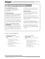 Preview for 2 page of Swegon CASA CWW 125 Installation, Operation And Maintenance Instructions