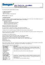 Preview for 1 page of Swegon CB1 TAC3 CA Technical Documentation