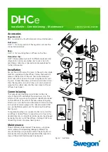 Предварительный просмотр 1 страницы Swegon DHCe Installation