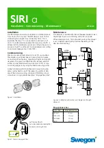 Preview for 1 page of Swegon SIRI a Installation, Commissioning Maintenance