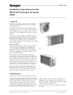 Swegon TCLF Installation Instructions preview